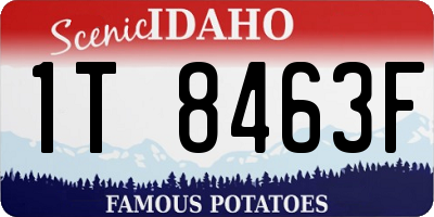 ID license plate 1T8463F