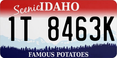 ID license plate 1T8463K