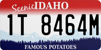 ID license plate 1T8464M