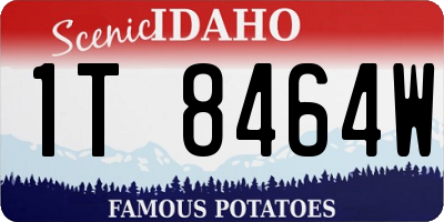 ID license plate 1T8464W