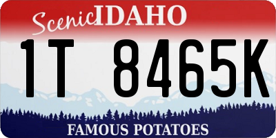 ID license plate 1T8465K