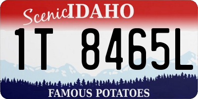 ID license plate 1T8465L