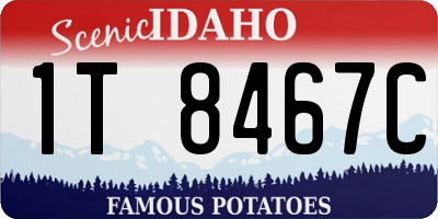 ID license plate 1T8467C