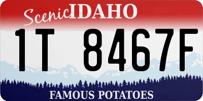 ID license plate 1T8467F