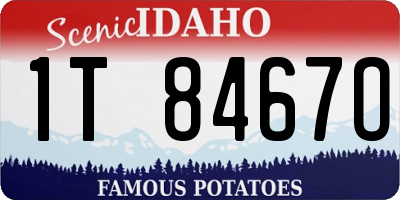 ID license plate 1T8467O