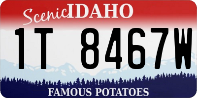 ID license plate 1T8467W