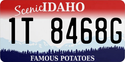ID license plate 1T8468G