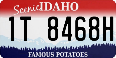 ID license plate 1T8468H
