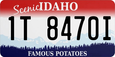 ID license plate 1T8470I