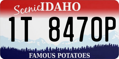 ID license plate 1T8470P