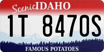 ID license plate 1T8470S