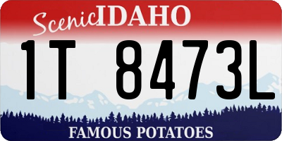 ID license plate 1T8473L