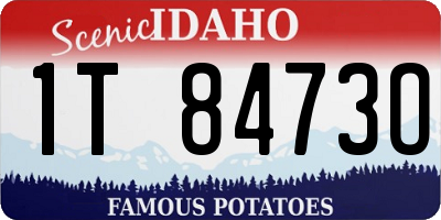 ID license plate 1T8473O