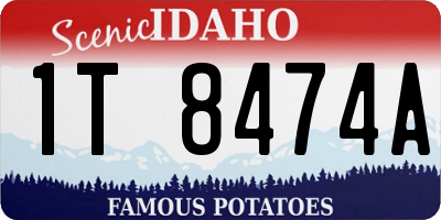 ID license plate 1T8474A