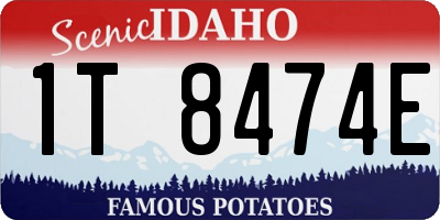 ID license plate 1T8474E