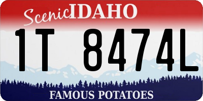 ID license plate 1T8474L