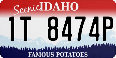 ID license plate 1T8474P