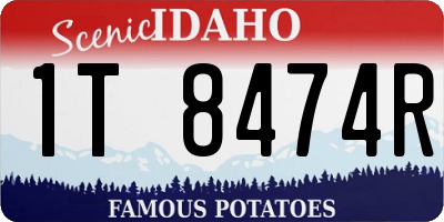ID license plate 1T8474R