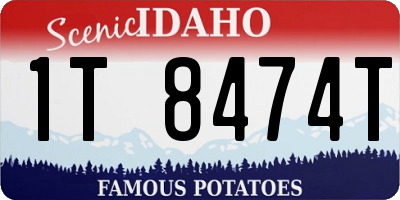 ID license plate 1T8474T