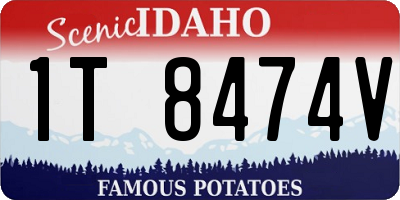 ID license plate 1T8474V