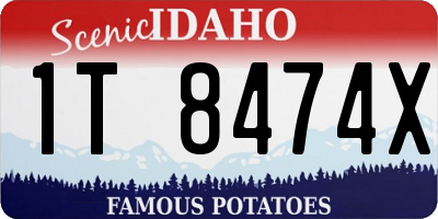 ID license plate 1T8474X