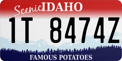 ID license plate 1T8474Z