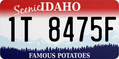 ID license plate 1T8475F
