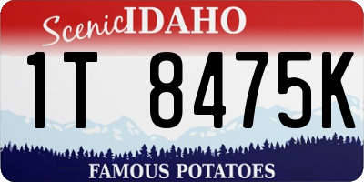 ID license plate 1T8475K