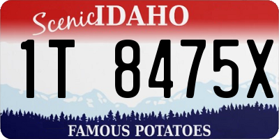 ID license plate 1T8475X