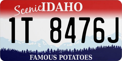 ID license plate 1T8476J