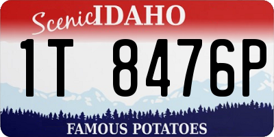 ID license plate 1T8476P