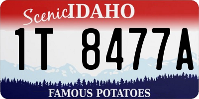ID license plate 1T8477A