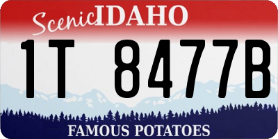 ID license plate 1T8477B
