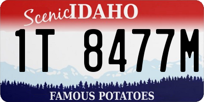 ID license plate 1T8477M