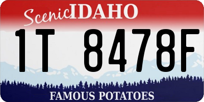 ID license plate 1T8478F