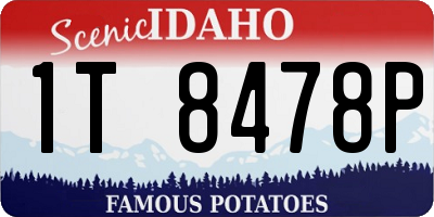 ID license plate 1T8478P