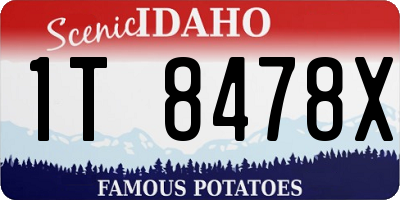 ID license plate 1T8478X