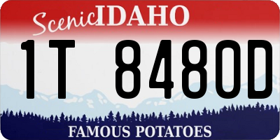 ID license plate 1T8480D