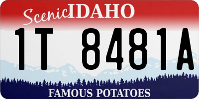 ID license plate 1T8481A