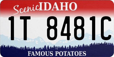 ID license plate 1T8481C