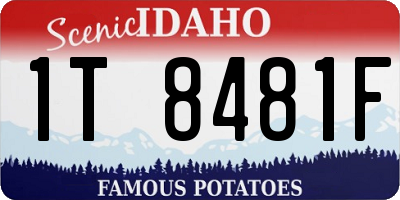 ID license plate 1T8481F