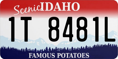 ID license plate 1T8481L