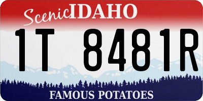 ID license plate 1T8481R