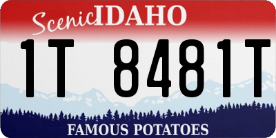 ID license plate 1T8481T