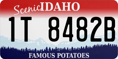 ID license plate 1T8482B
