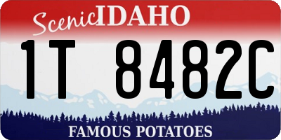 ID license plate 1T8482C