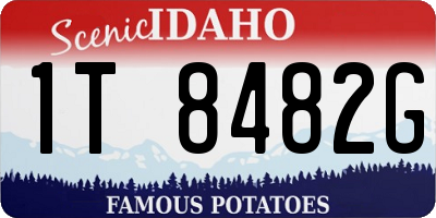 ID license plate 1T8482G