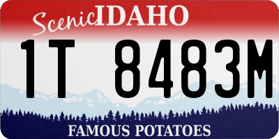 ID license plate 1T8483M