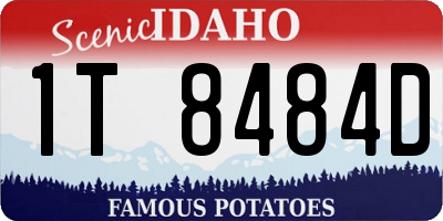 ID license plate 1T8484D