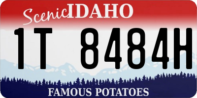ID license plate 1T8484H
